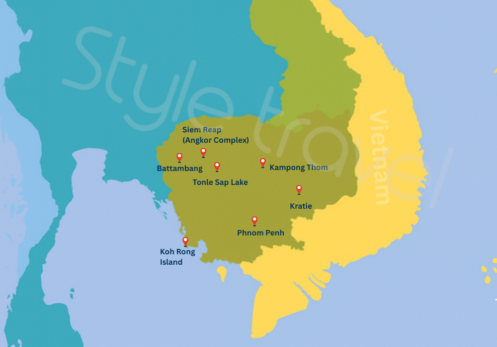 Popular destinations Cambodia
