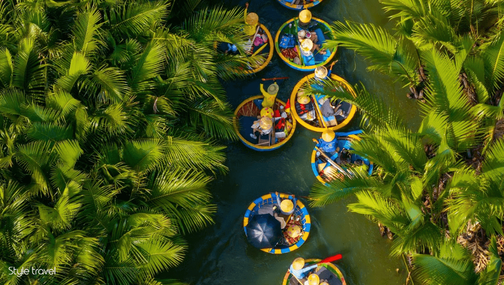 Take a Basket Boat Ride in the Bay Mau Coconut Forest