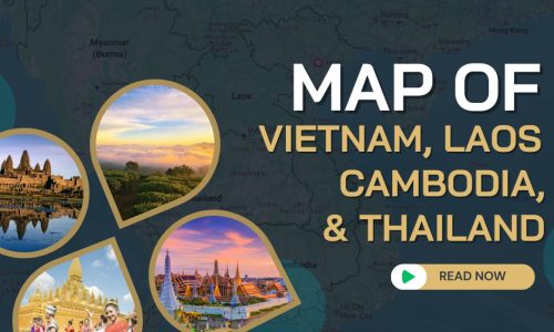 Tourist Map of Vietnam, Cambodia, Laos and Thailand