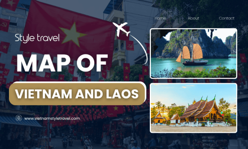 Map of Vietnam and Laos