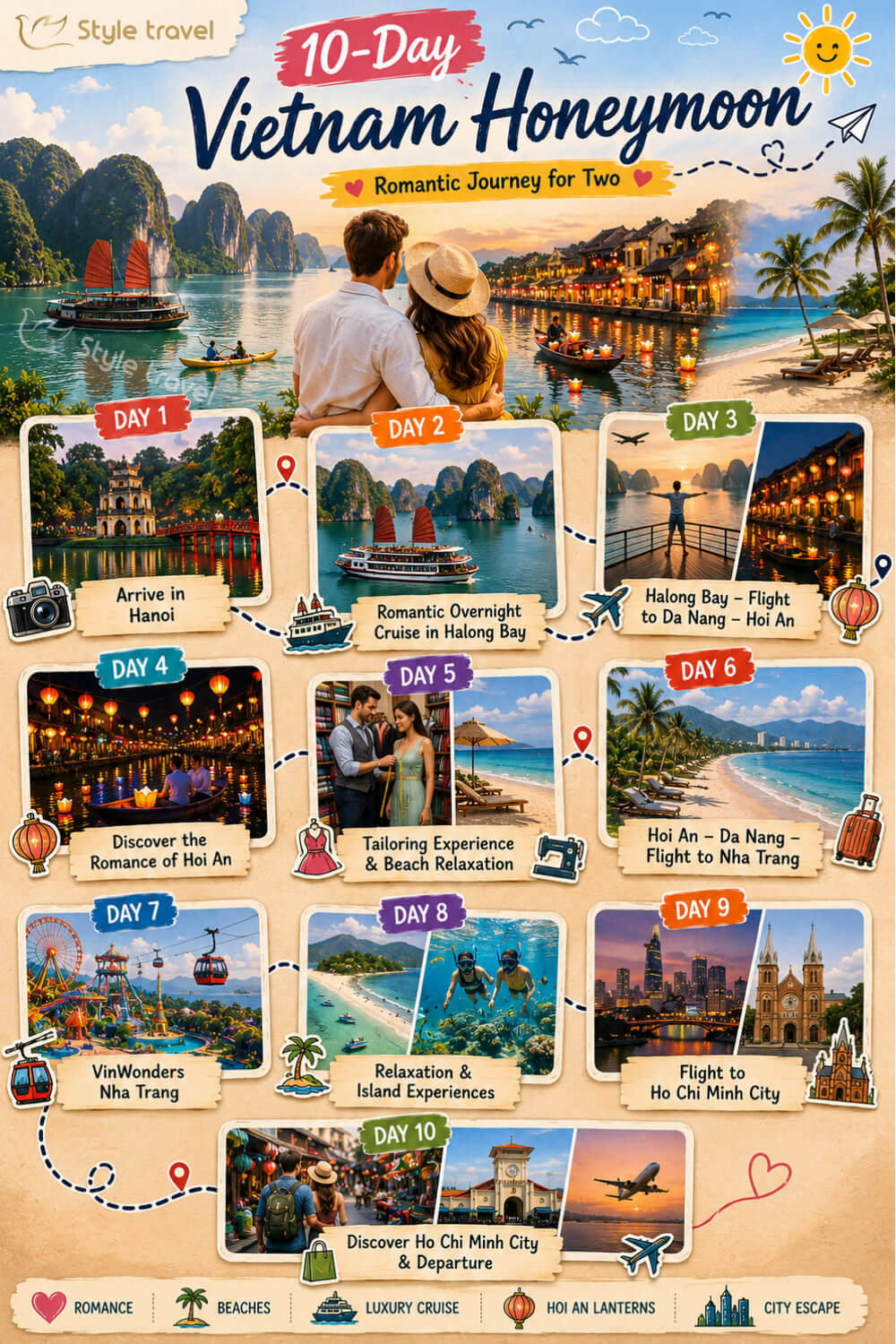 Vietnam Honeymoon itinerary for 10 day