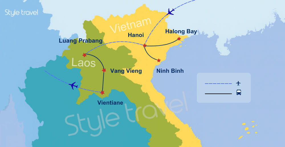 Vietnam and Laos itinery North VN