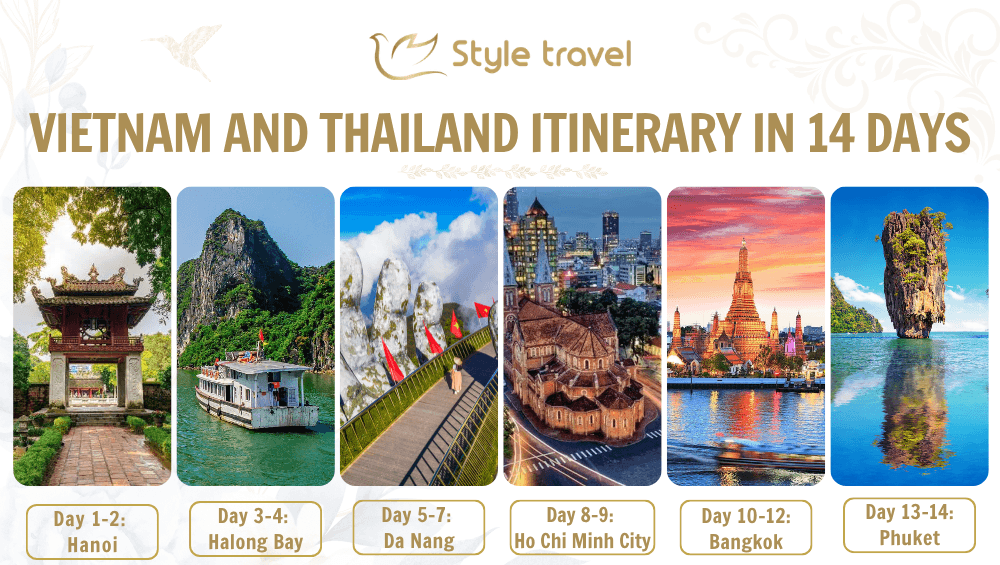 Vietnam and Thailand itinerary in 14 days